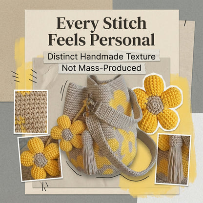 Handmade Crochet Flower Tote Bag — alternative view | Ashmere