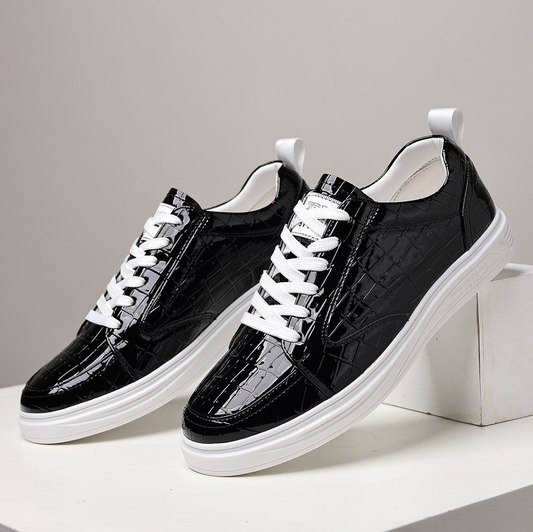 Croc Slip-On Sneakers in Black - front view | Ashmere