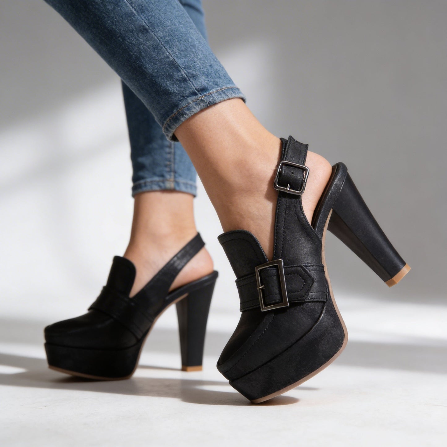 Victoria Slingback Heels - side view | Ashmere